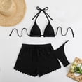 thumbnail image 4 of Spaghetti Strap Bathing Suit One Piece Swimsuit Women Cutout Cute Bathing Suits for Women 2 Piece Bathing Suits for Teens two piece swimsuit for women, 4 of 6