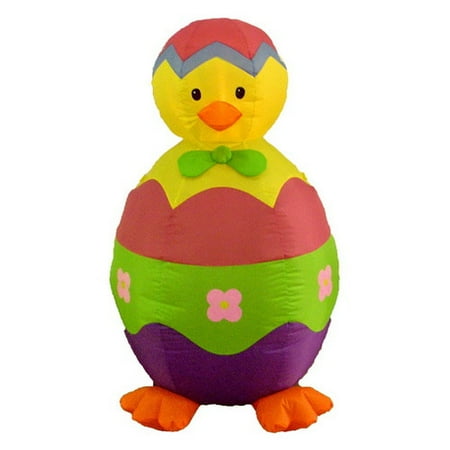 BZB Goods Lighted Easter Inflatable Baby Chick and Egg Indoor/Outdoor Decoration