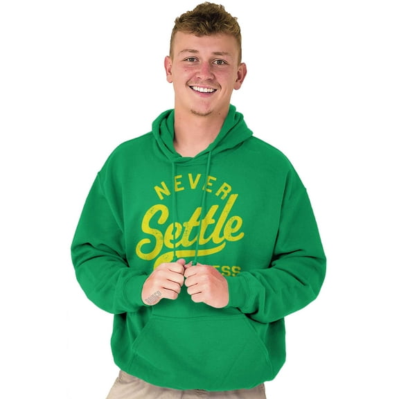 Never Settle Less Sports Encourage Hoodie Sweatshirt Women Men Brisco Brands S