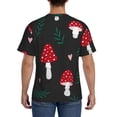 thumbnail image 3 of Vsdgher Amanita Mushroom Print Men's Dry Fit Mesh Athletic Shirts Moisture Wicking Tennis T-Shirt Tops, 3 of 9