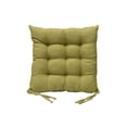 thumbnail image 1 of Cojín de asiento Yuarrent lino cuadrado color sólido verde, 1 of 6