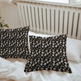 thumbnail image 4 of Outdoor Waterproof Pillow Covers Autumn Horror Pumpkin Bat Decorative Throw Pillow Protectors,Halloween Skeleton Black Theme Pillowcase Cushion Cases for Patio Sofa Garden Couch,24x24in,Pack of 2, 4 of 9
