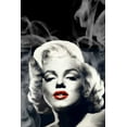 thumbnail image 2 of Consani, Chris 13x18 Black Ornate Wood Framed with Double Matting Museum Art Print Titled - Red Lips Marilyn In Smoke, 2 of 4