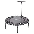 thumbnail image 1 of JumpSport Home Fitness Trampoline Professionals Choice No-Tip Arched Legs Built-in Handlebar Virtually Silent Bounce 44 Inch Diameter Frame, Black, 1 of 5