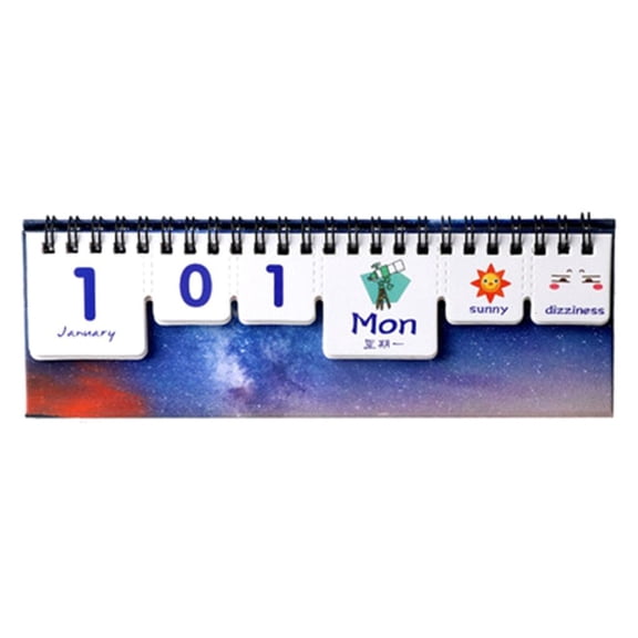 Giaone Reusable Astronomical Theme Perpetuals Calendar Tear Off For Workspaces