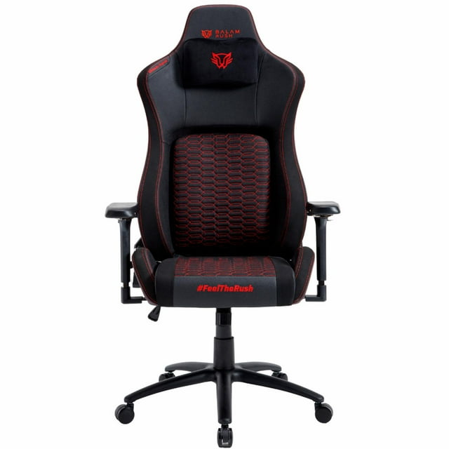 Silla Gamer BALAM RUSH ULTIMATE SUPERB U7 Ergonomica Reclinable 135° 150Kg Reposabrazos 4D Cojín Lumbar + Cojín Cervical Piston Clase 4 Negro / Rojo BR-940498