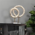 thumbnail image 2 of Jamie Young Co Arena Modern Marble Ring Sculptures in Cream (Set of 2), 2 of 4