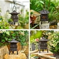 thumbnail image 6 of Sungmor Cast Iron Candle Holder, Decorative Garden Hanging Lantern, Vintage Tabletop Tealight Candle Holder, Home Porch Patio Decor, Candle Stand for Votive Candle, Flameless Candle, 6 of 7