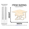 thumbnail image 2 of Unfinished Wood Grad Cap 2025 Shape | DIY Craft Cutout 4" / 1/2", 2 of 3