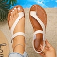 thumbnail image 6 of hoksml Women's Toe Ring Flat Sandals, Ankle Strap Open Toe Summer Shoes for Beach and Casual Wear, 6 of 9