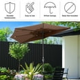 thumbnail image 3 of Villacera 9FT Outdoor Half Patio Umbrella - Balcony Furniture, Brown, 3 of 7