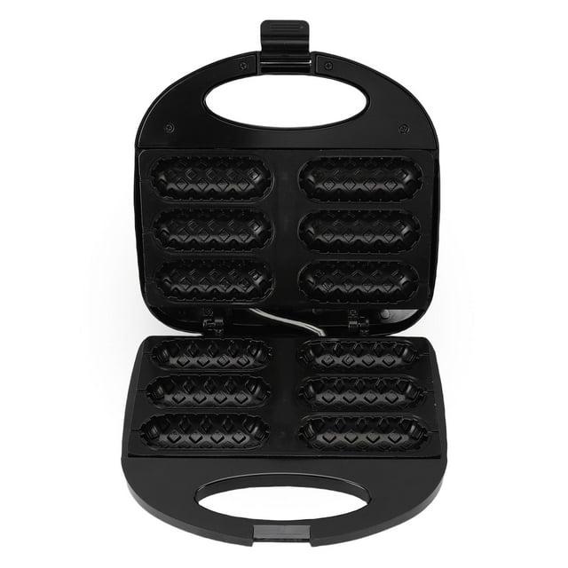 Hot Dog Waffle Machine, 6 Hotdog Capacity Fast Heating Non Stick Coating Easy to Cleanup Corn Dog Maker for Home Kitchen750W