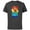 Charcoal, variant on Goofy Rainbow - Short Sleeve Cotton T-Shirt for Adults -Customized-Natural