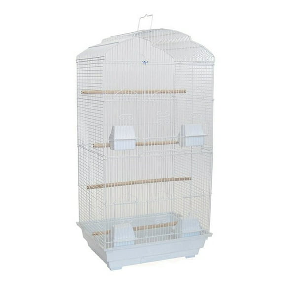 Ymlgroup 6804 3 by 8" Bar Spacing Shall Top Small Bird Cage - 18"x14" in White