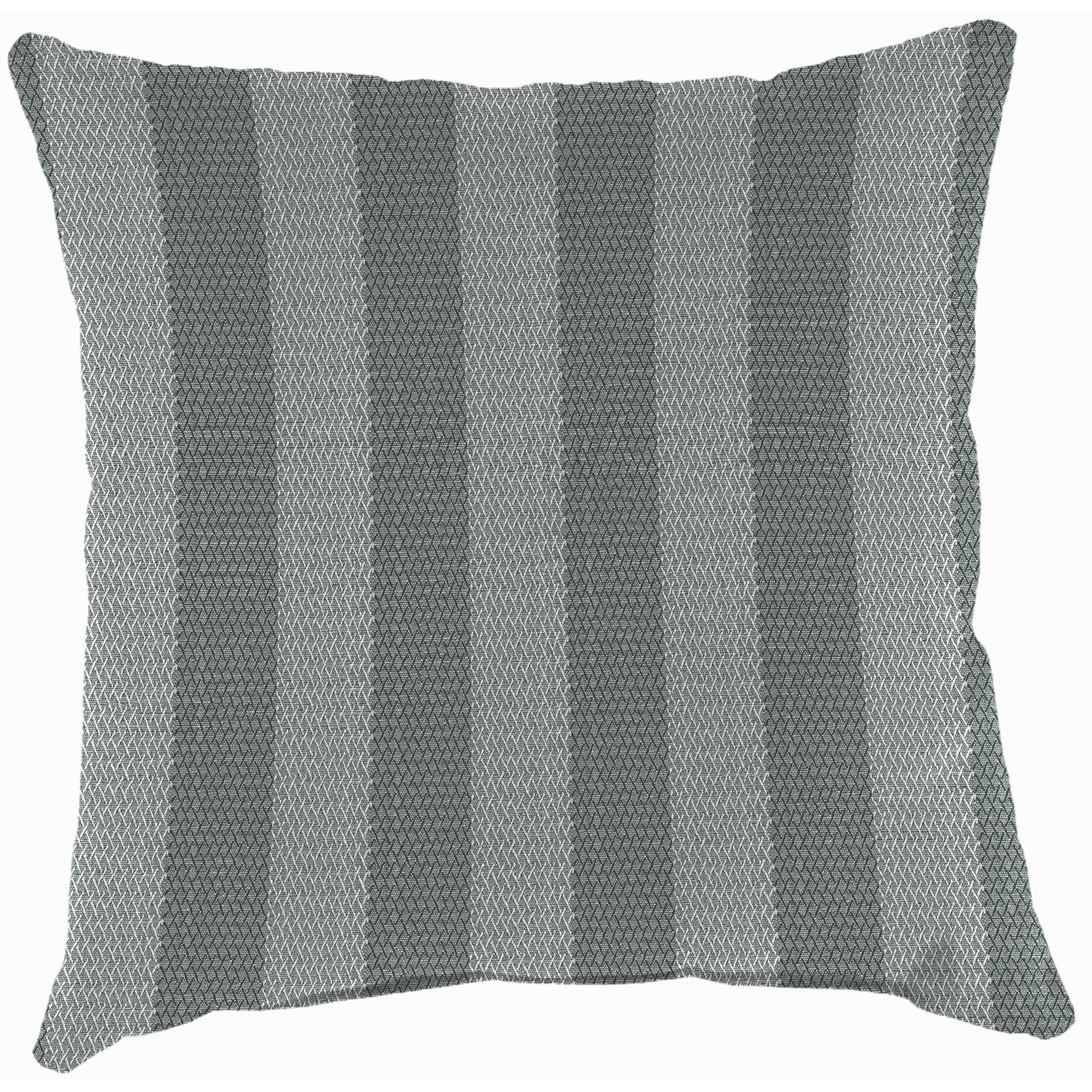 Jordan Manufacturing 16" x 16" Conway Smoke Grey Stripe Square Outdoor Throw Pillow (2 Pack)