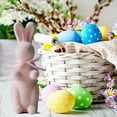 thumbnail image 4 of 1PC Easter Flocked Bunnies Figurine with Bow tie, Pastel Flocking Rabbit Tabletop Ornament for Easter Centerpieces for Spring Home Office Table Decor, Party Supplies Gifts for Friends, 4 of 9