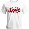 thumbnail image 1 of Camisetas gráficas informales de manga corta con texto de amor de San Valentín para hombre, 1 of 8