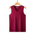 thumbnail image 4 of Qiyinn Men's V Neck Tank Top Slim Fitted Workout Gym Sleeveless Muscle Shirts Summer Undershirts, 4 of 6