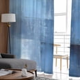thumbnail image 4 of Blue Sheer Curtains 72 Inches Long 2 Panels Set, Window Sheer Curtains for Living Room/Bedroom, Ombre Oil Painted Retro Abstract Art Modern Light Filtering Rod Pocket Curtain 52'' x 72'' x 2, 4 of 7