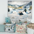 thumbnail image 2 of Designart 'Winter In Mountain Village' Traditional Framed Canvas Wall Art Print, 2 of 5