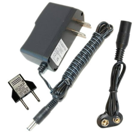 Metal Pedal Engine (HQRP AC Adapter w/ 9V Battery Snap Connector for Electro-Harmonix EHX Big Muff Pi Little Big Muff Pi Metal Muff w/ Top Boost Superego Synth Engine Pedal w/ Battery Clip)