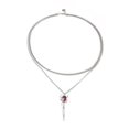thumbnail image 4 of Gargantilla con colgante de varita de rosa gótica Kpop, collar con cadena de clavícula de cristal para mujer, 4 of 4