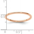 thumbnail image 5 of 14K Rose Gold 1.4mm Half Round Polished Stackable Band Size 7 - Ring Size 7.0, 5 of 8