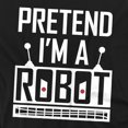 thumbnail image 2 of Popfunk Halloween Pretend I'm A Robot Costume Unisex Adult Crewneck Sweatshirt, Black, 2X-Large, 2 of 3