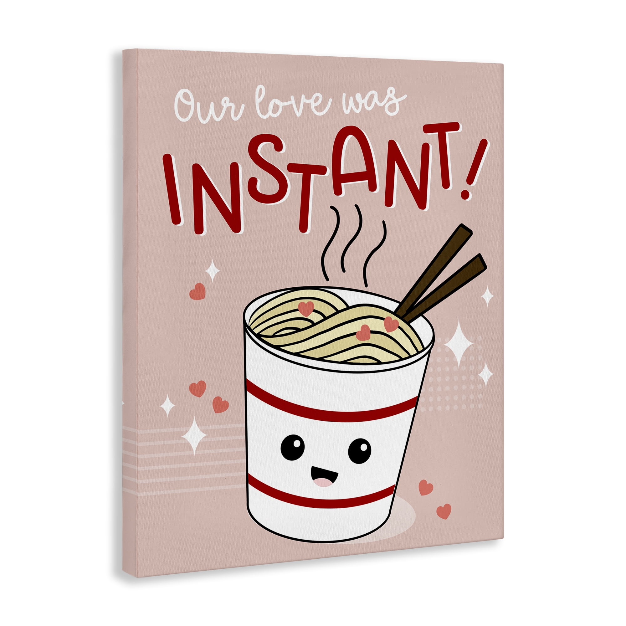 Stupell Industries Love Was Instant Noodles Food & Beverage Painting Wrapped Canvas Art Print Wall Art, 16 x 20