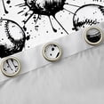 thumbnail image 4 of Feelyou Boys Baseball Print Curtains Pack of 2 (42x84 Each), Sport Ball Player Curtains Blackout, Cartoon Watercolor Splash Bedroom Curtains, Blackout Curtains Room Decor, 4 of 6