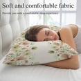 thumbnail image 5 of Watercolor Floral Pillow Covers, Linen Long Throw Pillow Case, Spring Green Flowers Botanical Beige Holiday Pillow Protector Decorative Cushion Cover for Living Room/Bedroom 12" x 20", 5 of 8