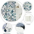 thumbnail image 4 of Floral Shower Curtain Boho Flower Blue Shower Curtains for Bathroom Washable Waterproof Fabric Shower Curtain Set with Hooks Teal Botanical Leaves Funny Cute Bathroom Decor (72x72,Blue), 4 of 6