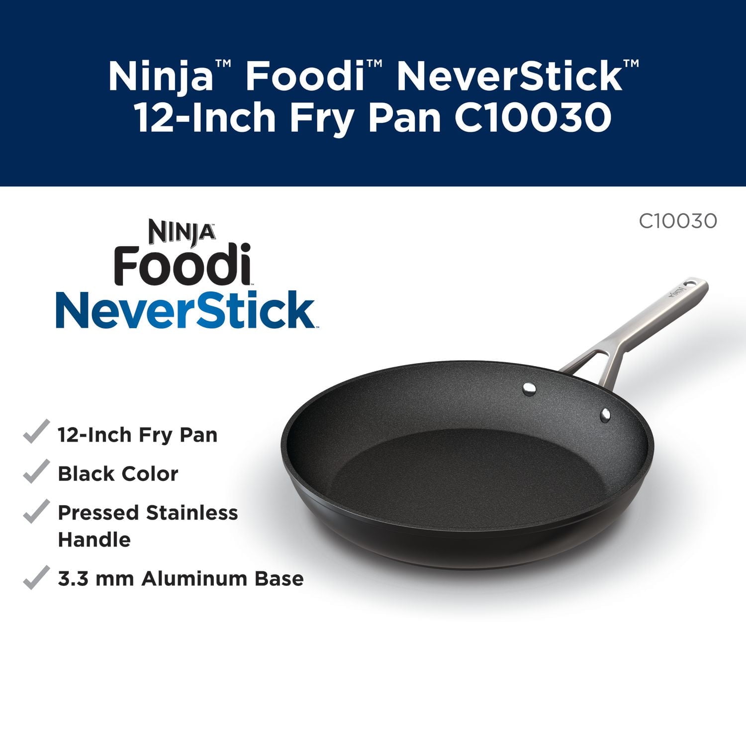 Ninja C10030C Foodi NeverStick Poêle à frire de 12 inch