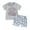 Gray, variant on Elippeo 2Pcs Baby Boy Summer Outfits 6 12 18 24 Months 3 Years Short Sleeve Baseball Bat Print Tops + Shorts Set Toddler Clothing