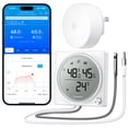 thumbnail image 1 of GoveeLife Upgraded Smart WiFi Refrigerator Thermometer Digital with Freezer Alarm, Wireless Magnetic Fridge Thermometer with Notification, L, 1 of 9