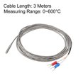 thumbnail image 3 of Sonda de Temperatura Tipo K con Cable de 3 Metros 4mm x 30mm Termopar, 3 of 3