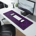 thumbnail image 2 of Long Mouse Pads for Desk,Purple Black Ornament Eye Pattern Desk Mats on Top Of Desks, Desk Mouse Pad Extra Large with 3mm Non-Slip Base and Stitched Edge for Gaming,Office,Work,Home 31.5"x11.8", 2 of 6