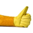 thumbnail image 3 of Guantes de soldadura extra largos Guantes de cuero resistentes al calor Guantes de jardín a prueba d Abanopi Mitones, 3 of 7