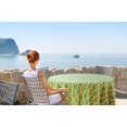 thumbnail image 2 of Vargottam Indoor/OutdoorRoundTablecloth 58 InchRoundTablecloth Waterproof PatioTableCloths,Spring/SummerTableCovers For Backyard CircularTable/Bbqs/Picnic -Yellow & Teal Green, 2 of 8