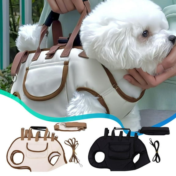Outoloxit Portable Pet Carrier Backpack with Leash - Multifunctional, Breathable Mesh for Small Dogs and Cats - Adjustable Shoulder Straps, Safety Belt for Secure Outdoor Travel