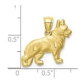 thumbnail image 3 of Finest Gold 10K Yellow Gold Diamond-Cut German Shepard Pendant, 3 of 4