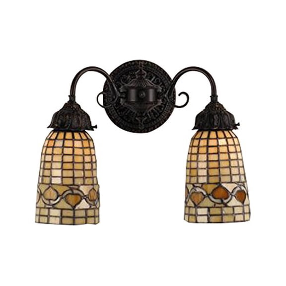 Meyda Tiffany 74050 Lighting, 14.5" W, Bronze/Dark