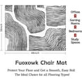 thumbnail image 3 of Office Chair Mat for Hardwood & Tile Floor 36"x48",Modern Boho Abstract Black Computer Chair Mat for Rolling Chairs, 3 of 13