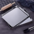 thumbnail image 3 of 2-Pack Baking Trays, Stainless Steel Oven Sheets, Non-Toxic Healthy Cookware, Rust-Resistant Mirror Finish, Dishwasher Safe Cleaning, 3 of 4