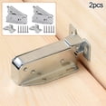 thumbnail image 2 of Ruibeauty 2Pcs Loft Touch Lock Placard Porte Trappe Grenier Pousser pour Ouvrir AutoLatch, Argent, 2 of 6