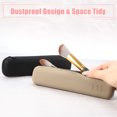 thumbnail image 3 of 2pcs Silicone Makeup Brush Holder Travel Essentials Makeup Brush Organizer Makeup Case Black Khaki, 3 of 6
