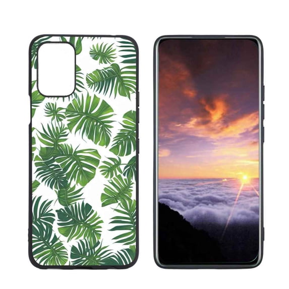 Compatible with LG K42 Phone Case, Tropical-Leaves-12 Case Men Women, Flexible Silicone Shockproof Case for LG K42