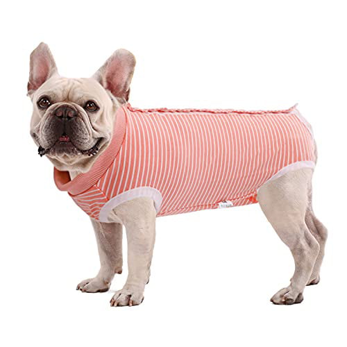 Substitute E-Collar & Cone Dog Recovery Shirt for Abdominal Wounds Pet Surgery Surgical Recovery Snugly Suit Prevent Licking Dog Bodysuit SAWMONG Recovery Suit for Dog