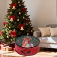 thumbnail image 6 of ACDANC 2Pcs Wreath Storage,Double Zipper Wreath Storage Container,Foldable Storage Case Christmas Storage,24x24x7.9",Red, 6 of 7