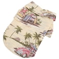 thumbnail image 4 of Camisas hawaianas para perros, camiseta fresca de verano para mascotas con estampado de árbol de coco para perros, gatos, BeigeM, 4 of 12
